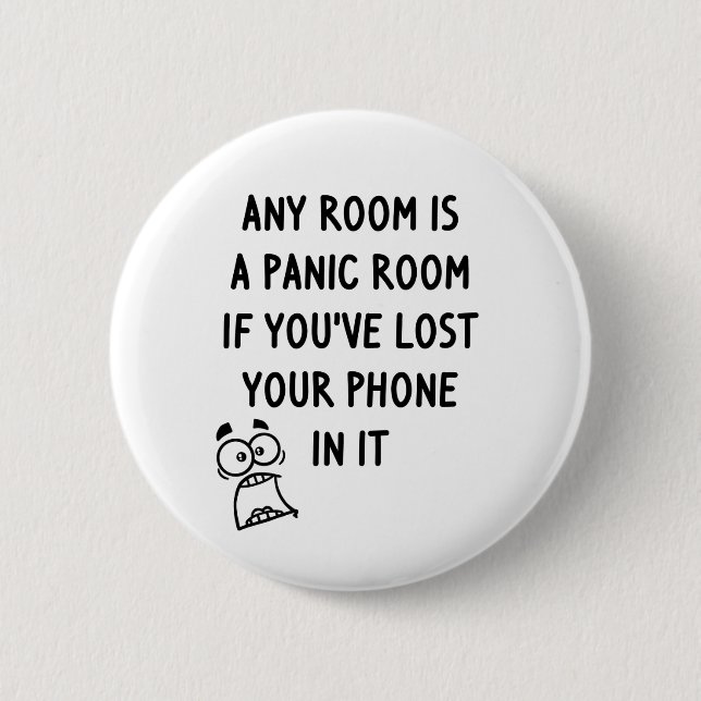 Panic Room 2 Inch Round Button (Front)