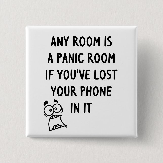 Panic Room 2 Inch Square Button (Front)
