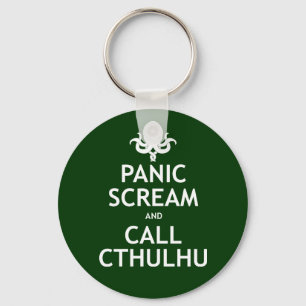 Panic Scream and Call Cthulhu Keychain