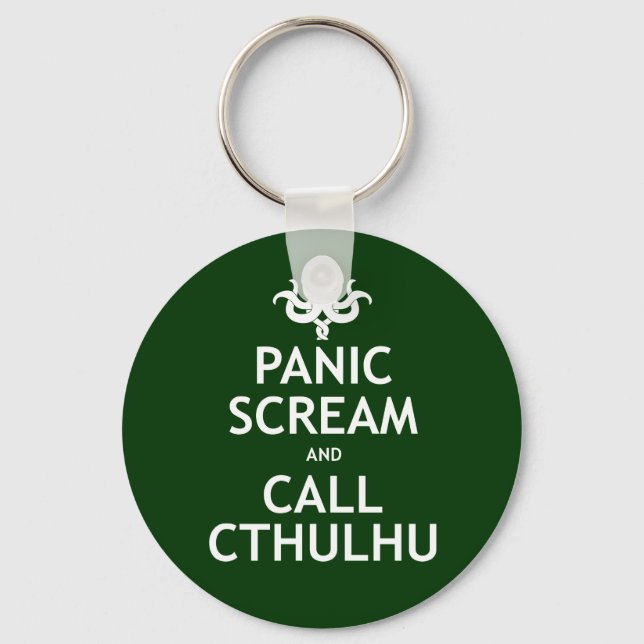Panic Scream and Call Cthulhu Keychain (Front)