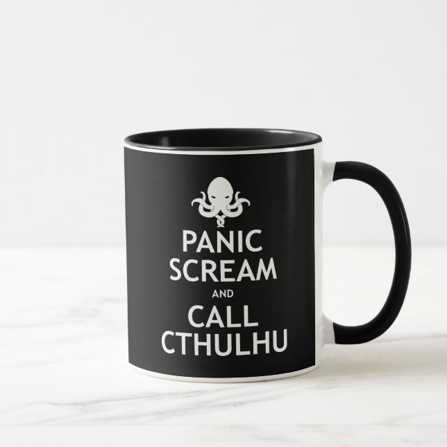 Panic Scream and Call Cthulhu Mug (Right)