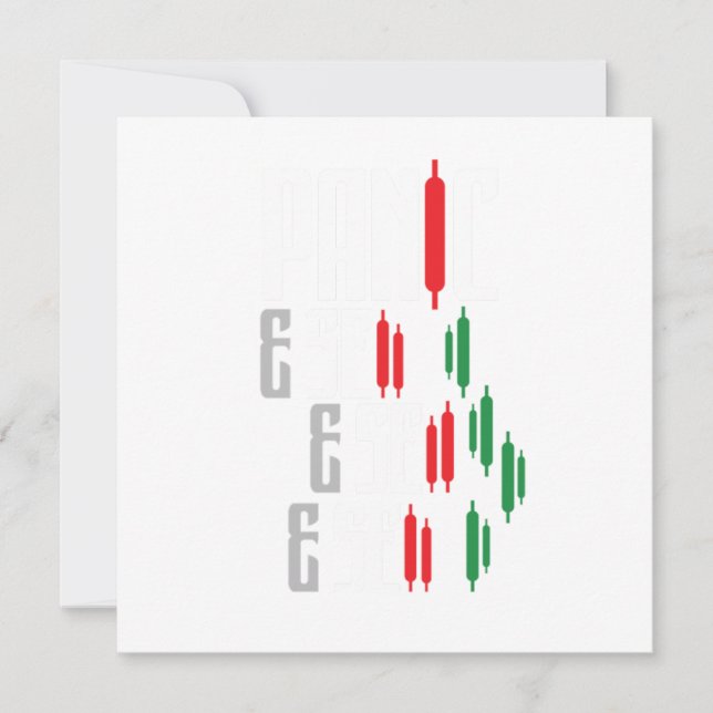 Panic Sell Stock Market Crash Trading Forex Gift Invitation (Front)