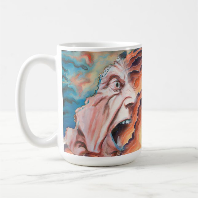 Panic Waves Oil Painting Coffee Mug (Left)