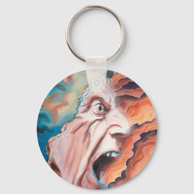 Panic Waves Oil Painting Keychain (Front)