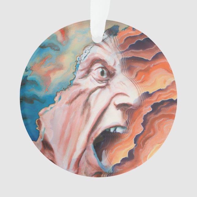 Panic Waves Oil Painting Ornament (Front)