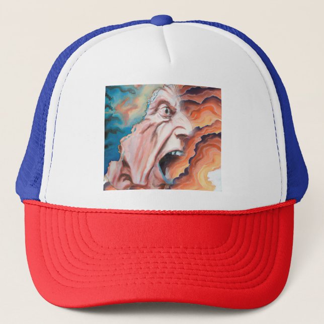 Panic Waves Oil Painting Trucker Hat (Front)