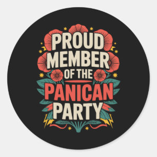 Panican Party Floral Anti Trump Political Protest  Classic Round Sticker