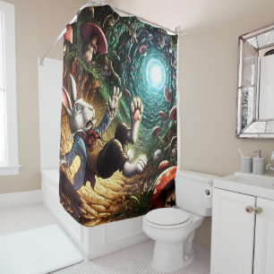 Panicked Bunny Falling Down The Rabbit Hole