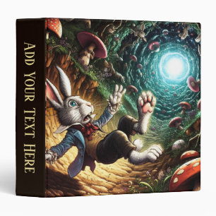 Panicked Bunny Falling Down The Rabbit Hole w Text Binder