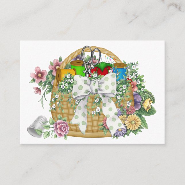 Panier à coudre carte d'affaires / boîtier (Devant)