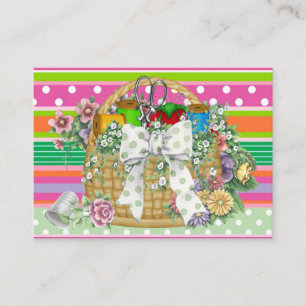 Panier à coudre carte d'affaires / boîtier