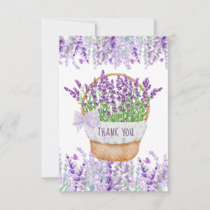 Panier à fleurs Lavender Carte de remerciements vi
