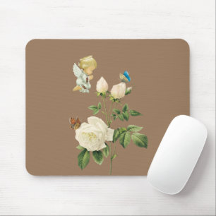 Panier à souris Rose beige Angel ! Tapis de souris