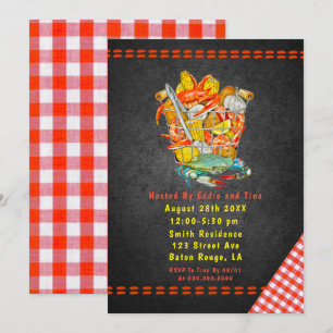 Panier Crabe bouillonner la partie Invitation