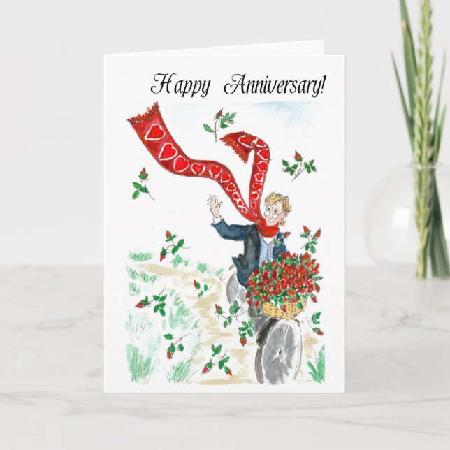 Panier de carte d'anniversaire de roses (Devant)