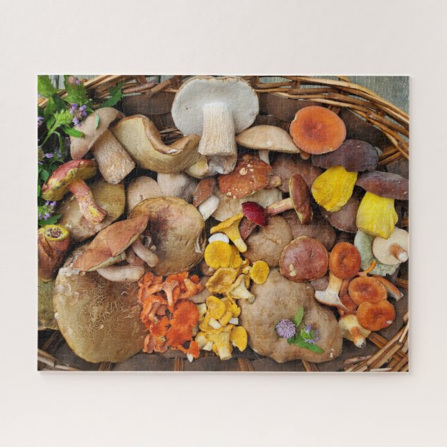 Panier de champignons sauvages Puzzle (Horizontal)