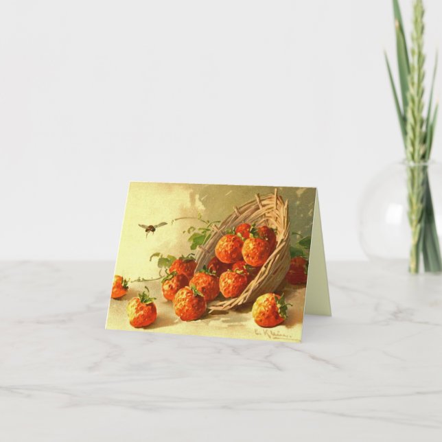 Panier de fraise de Catherine Klein.  CARTE DE (Devant)