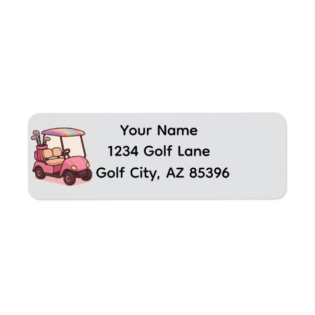 Panier de golf rose personnalisé (Devant)