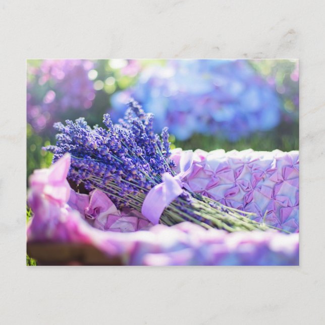 Panier de lavande - Carte postale Plat de printemp (Devant)