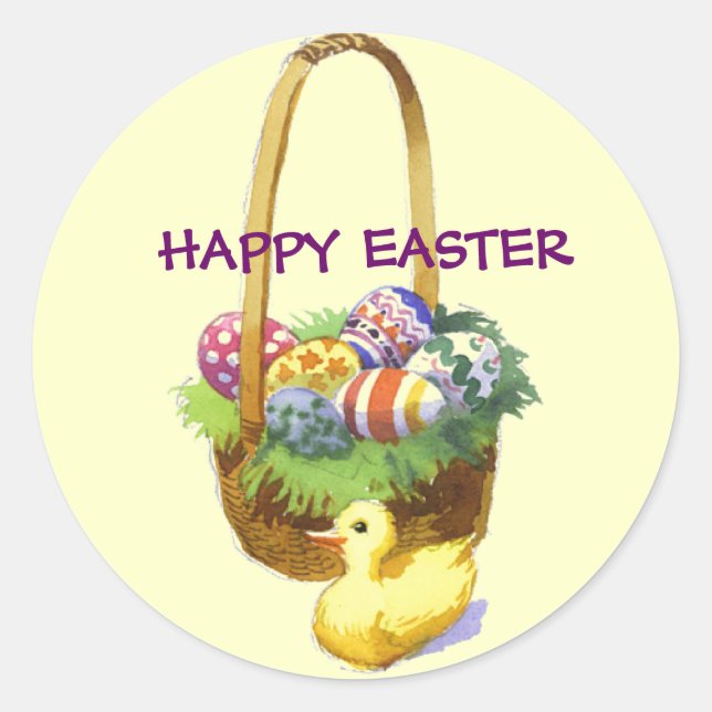 Panier de Pâques avec Sticker Canard (Devant)