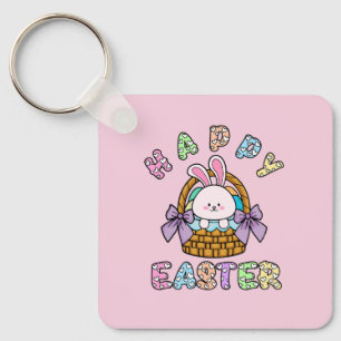 Panier de Pâques mignon avec porte-clés oeufs de l