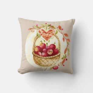 Panier de pommes d'automne Coussin de décoration p