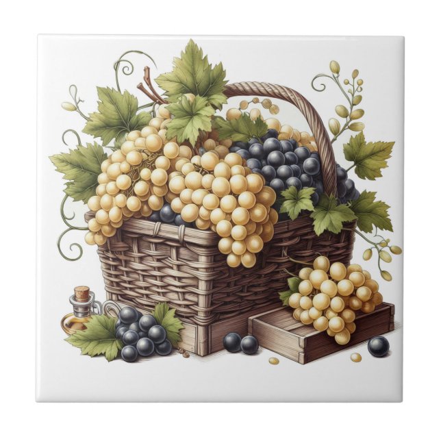 Panier de raisins Imprimer Carreaux (Devant)