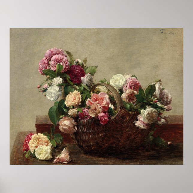Panier de Roses – Henri Fantin-Latour Poster (Front)