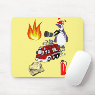 Panier de souris de pompier de pingouin ! Tapis de