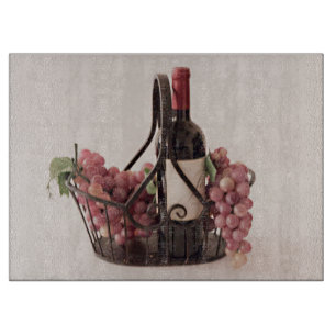 Panier en fer forgé de planche à découper de vin/r