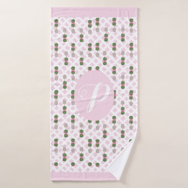 Panier opiacé rose Chinoiserie Ginger Jar Jars (Serviette de bain)