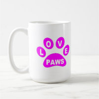 Paniers d'amour Mug sur les pattes roses