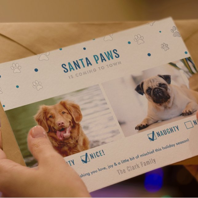 Paniers en argent et Père Noël bleu deux Cartes ph (Créateur téléchargé)