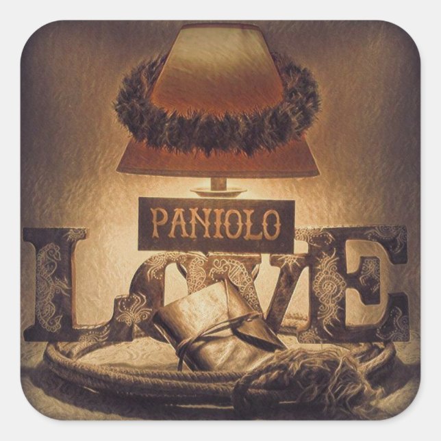 Paniolo Love Square Sticker (Front)