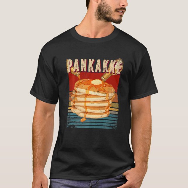 Pankakke Retro Pancakes T-Shirt (Front)