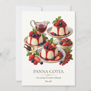 Panna Cotta – Vintage Italian Dessert Invitation