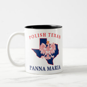 Panna Maria Polish Texan Two-Tone Coffee Mug