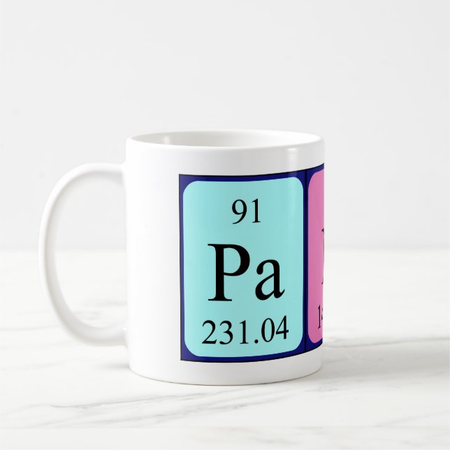 Panna periodic table name mug (Left)