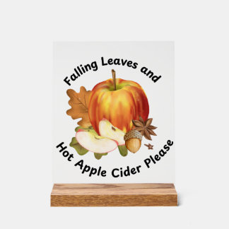 Panneau à cidre d'automne et de pomme
