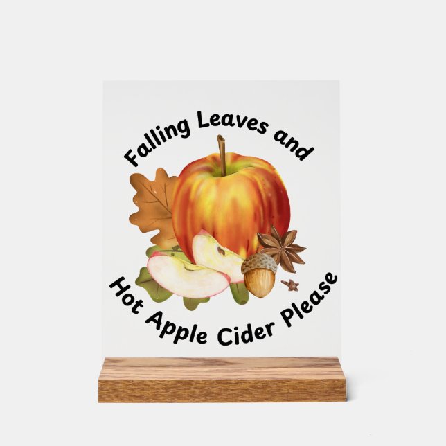 Panneau à cidre d'automne et de pomme (Recto)