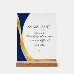 Panneau acrylique de devis de bureau de consultant