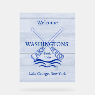 Panneau acrylique de la maison cabine Cottage Lake