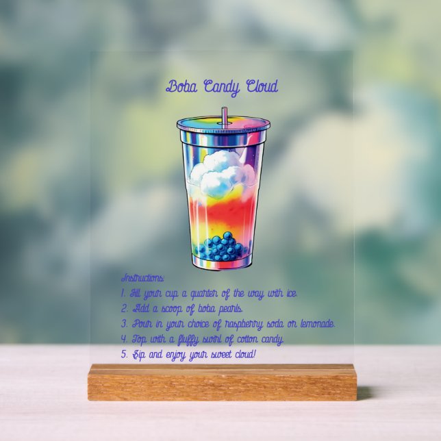 Panneau Acrylique de Mocktail en Libre-Service (Neutre)