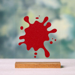 Panneau Acrylique de Parties scintillant rouge tom