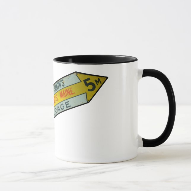 Panneau automobile vintage #3 Mug (Droite)