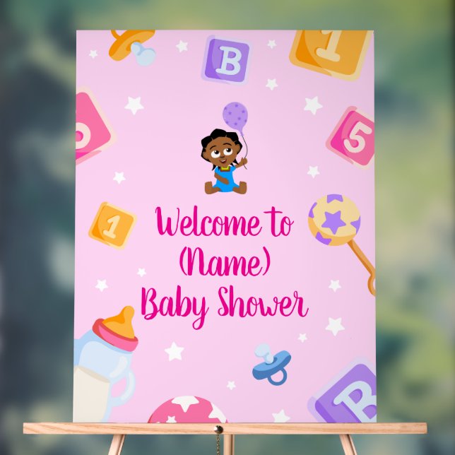 Panneau Baby shower Akili et Me (Neutre)