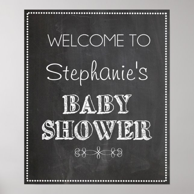 Panneau Baby shower d'accueil du tableau de bord (Devant)