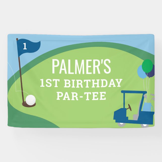 Panneau Bannière Grand Par-Tee Anniversaire Golf (Horizontal)