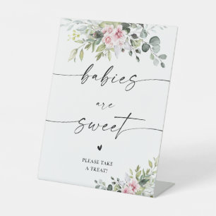 Panneau Bébés Sont Mignons à Fleurs Roses