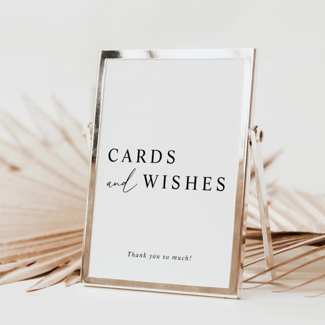 Panneau Blanc Minimaliste Cartes de Mariage et Voe (Créateur téléchargé)